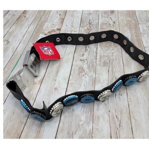 NFL Carolina Panthers Bottle Cap Belt M Bottle Opener Buckle By Littlearth Black